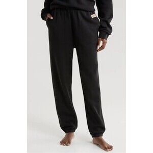 LUNYA Silksweats Black Reversible Oversized Pocket Pajama Joggers Size Small